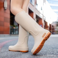 Taoyuan Ready Stock/Rain Boots Women's High-Top Rain Adult Fashion Mid-Tube Water Shoes Anti-Slip Wo