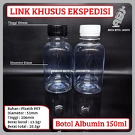 Albumin bottle 150 ML Fat bottle/ 150 ML Plastic bottle/ 150 ML - EXPEDITION ONLY