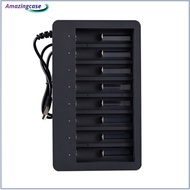 AMAZ 18650 Charger 8-slot Usb Charging Stand 3.7v Lithium Battery Charger For Flashlight Loudspeaker Doorbell Battery