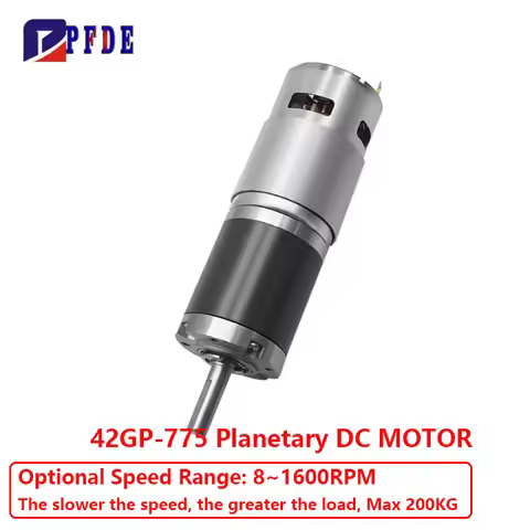 High Torque Max 200KG 42GP-775 Metal Planetary Geared DC Geared Motor DC12V/24V 1600RPM~8RPM Forward