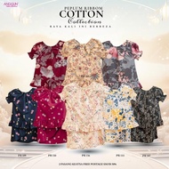 ANGGUN COTTON Baju Kurung Kids Peplum Ribbon Batch 2 Material Cotton Sedondon