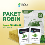 Infarm Paket Robin (Rockwool + Ab Mix + 2 Pcs Benih Super)