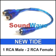 Y Branch RCA Cable (1 RCA MALE TO 2 RCA FEMALE) Cable AUDIO Cable Cable!!