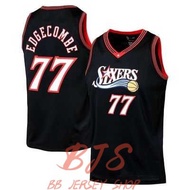 『Hot pressed』New Basketball Jerseys 76ers 77# Edgecombe Jersey