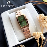 [Original] Lofoten F2321L RG-6 Elegance Sapphire Women Watch with Green Dial and Rosegold Stainless 