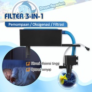 Complete Pump Filter Top Filter Box Aquarium 3 In 1