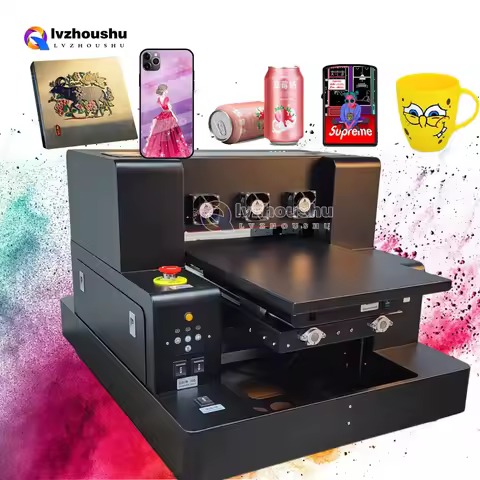 3D Uv Printer A4 A3 Small Desktop Cup Cylinder Flat Card Acrylic Bottle Phone Case Pens Metal Woodmu