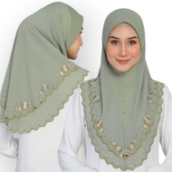 TUDUNG SARUNG/SAOK/INSTANT  FBLUS CLURS/FABULOUS COLOURS SULAM KERAWANG (M)(L)&(XL)
