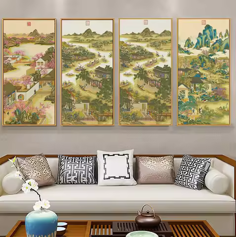 December of Yongzheng March/May/July/September Printed Fabric Chinese 11CT Cross Stitch DIY Embroide