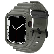 elkson Apple Watch 7 Quattro Pro柔韌透氣耐磨TPU一體成形軍規錶帶/ 45mm/ 炭綠