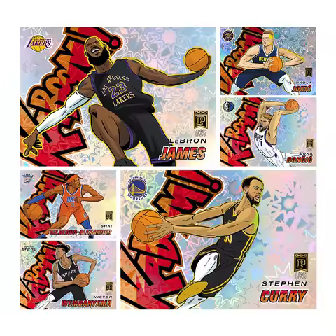 Homemade Diy Panini Basketball Star Card Anthony Edwards Nikola Jokic Curry Wembanyama Collection Ca