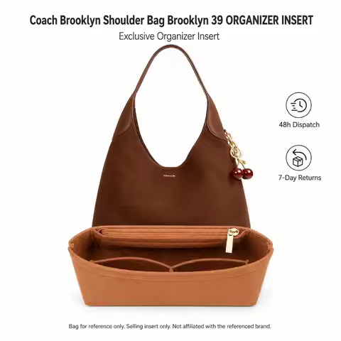 Felt Bag Organizer Insert for Coach Brooklyn Shoulder Bag Liner Fit Structured Storage Insert for 28