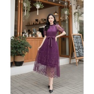 ANNABELLE ML XL Simple Brocade Tile Christmas Party Dress Korean StyleELEGAN Formal Dress