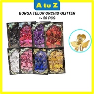 ATUZ 50pcs Bunga Telur Orchid CANTIK MURAH VIRAL BUNGA TELUR W/ NETTING MURAH VIRAL WEDDING / KAHWIN