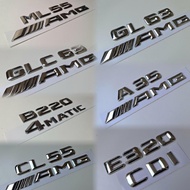 Sesuai untuk 14-16 Mercedes-Benz ML55 ML63 E320 A35 CL55AMG Pelekat Huruf Lambang Batang