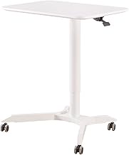Lectern Podium Stand Mobile Lectern Laptop Stand Desk Computer Workstation Notebook Cart Sit-Stand Workstation for Home Office Panel 71.5x50cm/White/Height