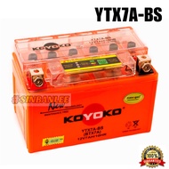 YTX7A KOYOKO GEL BATTERY MODENAS COMEL KARISMA ELIT 125 JET SYM VF3i YTX7A-BS
