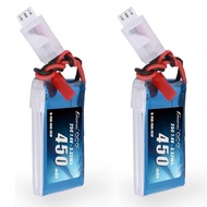 Gens ace 7.4V 450mAh 2S LiPo Battery Pack 25C/50C with JST Plug(2 Pcs)
