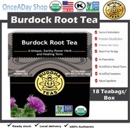 Buddha Teas, Organic Burdock Root Tea, Caffeine Free, 18 Tea Bags, once a day shop, burdock tea no s