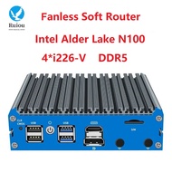 G48S Fanless MINI PC Intel Alder Lake N100 PfSense Firewall Soft Router Windows 11 DDR5 NVME SSD OPNsense Firewall Server