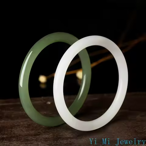 Natural Jade White Jade Fine Round Bracelet Seiko Fine Hand Ring Jade Bracelet Bangles with Designer