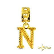 MASDORA 916 Gold Charms Charm Emas - Alphabet N (EMAS 916/22K)