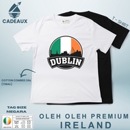 IRLANDIA 3-Piece SOUVENIR T-Shirt ASEAN COUNTRYTAG IRELAND Cotton Combed 24s SOUVENIR PREMIUM GIFT
