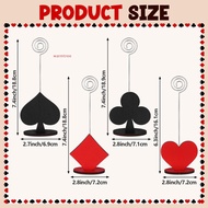 (warmtree) 12 Pcs Casino Party Table Number Holders Poker Shaped Card Holder Casino Place Card Holde