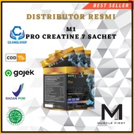 Muscle First M1 Nutrition Pro Creatine 7 servings 7 sachets Bubblegum Flavor Box Packaging