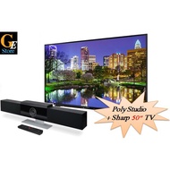 Polycom Poly Studio + Sharp 50-inch 4K Smart TV Package