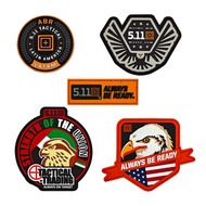 PVC 3D Rubber Patch Tactical 511 Badge Soft Silicone Armband Clothing Backpack Accessories with Hook