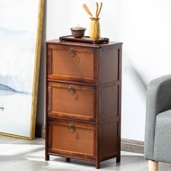 Tea rack, storage rack, solid wood tea storage cabinet, living room small tea set rack, tea room tea