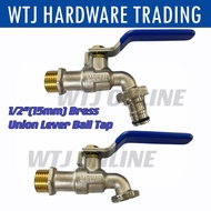 1/2" MEWAH Brass Union Lever Ball Tap / BRASS BALL TAP / WASHING MACHINE TAP / TAP KEPALA PAIP / Bra
