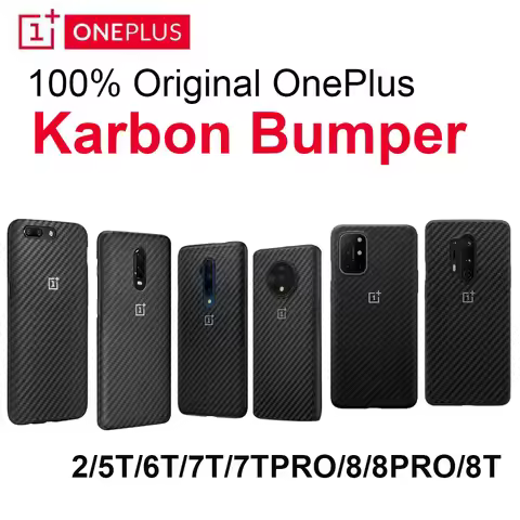 Original Official OnePlus 6T 7T 5T 12 Genuine Karbon Bumper OnePlus 7T PRO 8T 10 Pro Carbon Fiber fu