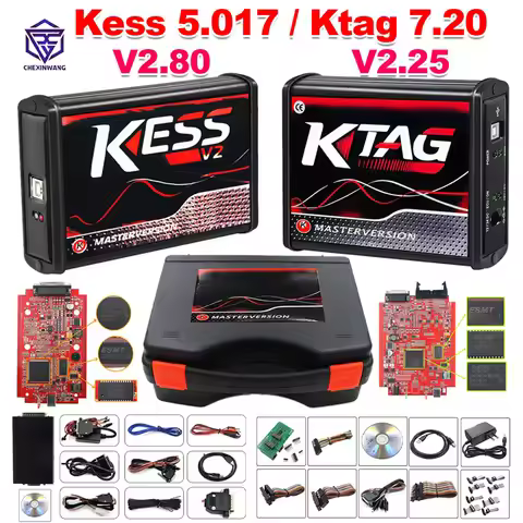Kess Ktag Ecu programmer Kess V2 V5.017 Online 2.80 EU Red KTAG 7.020 2.25 ECU Chip Tuning Unlimited
