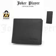 Joker Player Men's Genuine Leather RFID BiFold Wallet - Black JPW 106