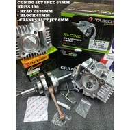COMBO SET KRISS BLOCK 65MM + HEAD RACING 27/31MM + CRANKSHAFT JET UP 6MM SPEC 65MM KRISS 1 KRISS 110