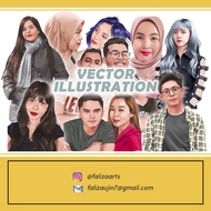 Digital Vector Illustration | Portrait Illustration | Ilustrasi Digital | Art Portrait | Art Gift