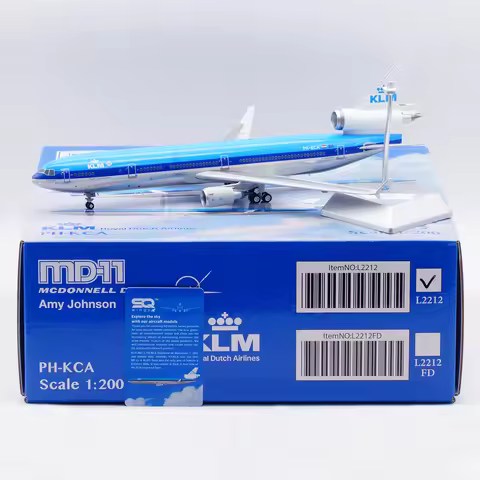 L2212 Alloy Collectible Plane Gift SQ Wings 1:200 KLM Royal Dutch Airlines MCDONNELL Douglas MD-11 D