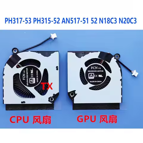 For ACER AN515-55 AN515-43 PH317-53 PH315-52 AN517-51 52 N18C3 N20C3 Laptop Fan