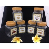 P4-Spice JAR 200ml SPICE JAR | SPICE PLACE| SPICE PLACE SET | SPICE CONTAINER SET | KITCHEN SPICE BO