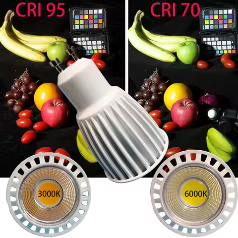 High CRI Ra 95+ AC220V GU10 Dimmable 7W 550lm-650lm COB LED Bulbs Lamp LED Spotlight for Room Kitche