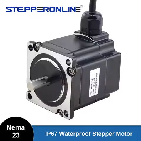 STEPPERONLINE Nema 23 IP67 Waterproof Stepper Motor 1.2Nm 4.0A 57CM 8mm Shaft Nema23 Step Motor for 