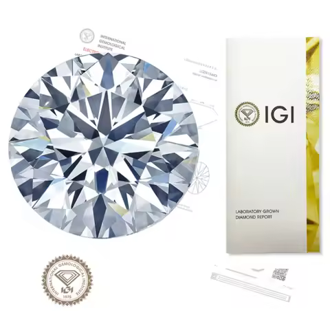 IGI Certified 0.5ct Round Lab Grown Diamonds CVD HPHT Loose Lab Diamonds DEF VVS/VS Lab Created Diam