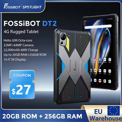 [World premiere]Fossibot DT2 Rugged Tablet pad 66W Android 13 Helio G99 20GB+256GB 10.4 "2K Display 