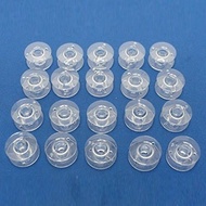 Kalevel 25pcs 2.1cm Clear Plastic Domestic Sewing Machine Bobbins for Brother Singer Toyota Janome