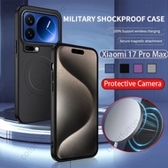 Carbon Fiber Magnetic Leather Pattern Phone Case For Xiaomi 17 Pro Max 17ProMax Mi17 Xiomi17 5G 2025