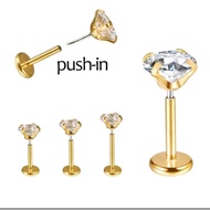 Diamond earing flat Diamond earrings (ears, lips, nose) - Diamond earrings