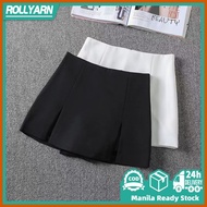 ↘ ∏ ╮ Skirt For Woman Palda Plaid Skirt For Women Black White Skirt With Slit High Waist Women's Sh