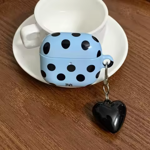 [A229] Niche simple blue polka dot airpods4 protective case airpod3 is suitable for Apple pro earpho
